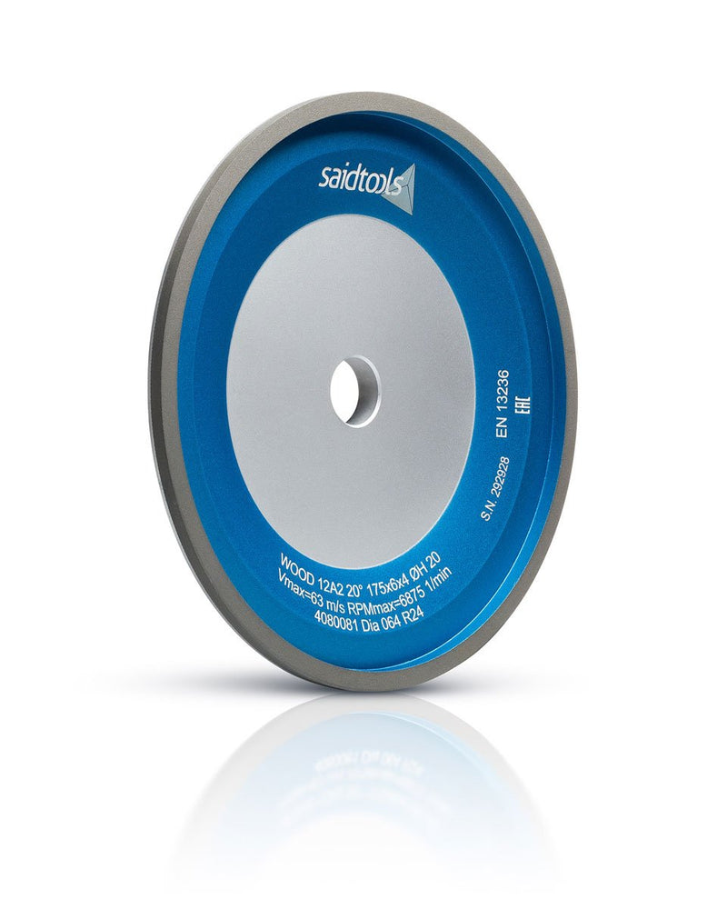 Saidtools - 12A2 20° CBN Grinding Wheel - 150mm Diam - 120 Grit - 20 Hole - R23.5 Bond