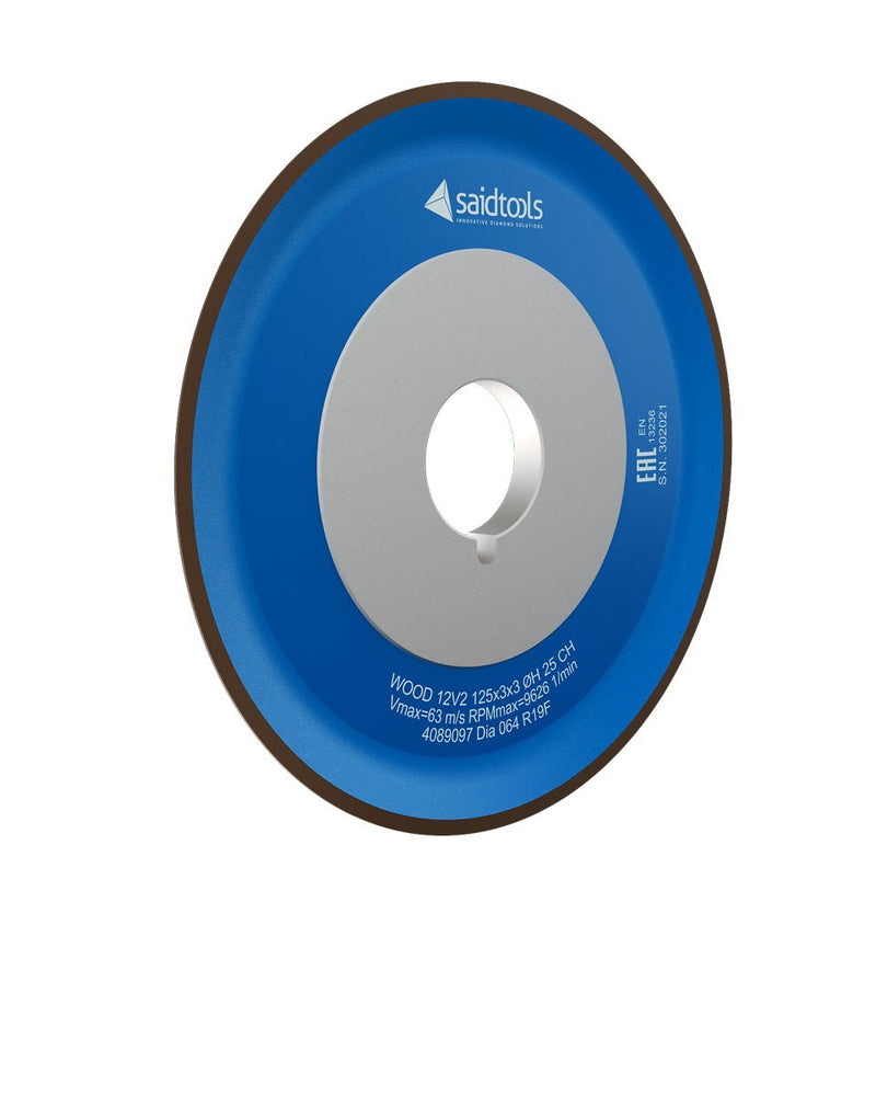 Saidtools - 12V2 Diamond Grinding Wheel - 200mm Diam - 400 Grit - 32+1F Hole